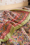 Pistachio Blossom Reversible Floral Quilt