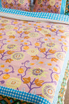Pink Passion Flower Recycled Cotton Duvet Set