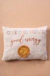Good Energy Embroidered Cushion Cover