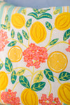 Sicilian Lemon Striped 100% Recycled Cotton Linen Blend Cushion Cover
