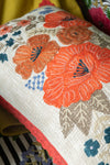 Wildflower Embroidered Cushion Cover