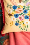 Daisy Bouquet Embroidered Cushion Cover