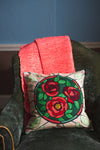 Romeo Roses Stained Glass Cushion Cover