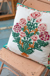 English Rose Sampler Cushion Cover