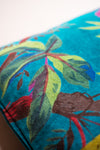 Blue Bird of Paradise Cotton Velvet Cushion Cover