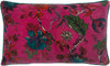 Purple Orchid Floral Cotton Velvet Cushion Cover