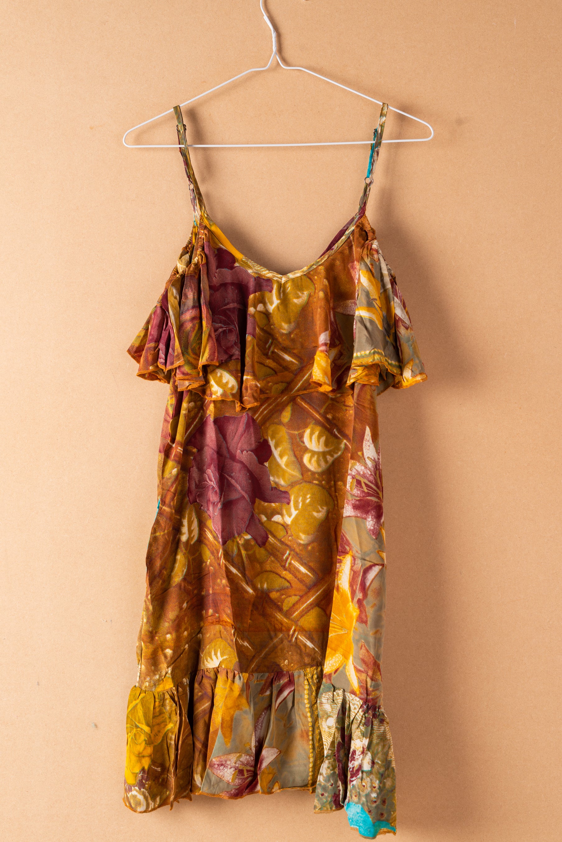 Recycled Silk Short Sleeveless Dress - small - 37