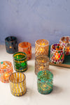 Set of Ten Colourful Mosaic Votives