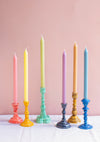 Spring Set of Twelve Coloured Dinner Candles