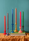 Winter Set of Twelve Coloured Dinner Candles
