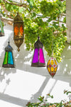Multicoloured Faceted Hanging Lantern