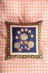 Navy Passion Flower 100% Recycled Cotton Cushion Cover