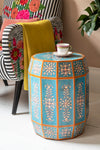 Hand Painted Sky Blue Side Table