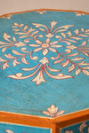 Hand Painted Sky Blue Side Table