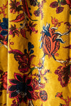 Mustard Tree of Life Velvet Fabric by the Metre