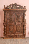 Elaborately Carved Vintage Cabinet with Mirrors