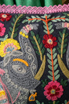 Blue Dancing Elephant Cushion Cover
