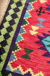 Red and Green Kilim Rug