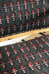 Charcoal Cotton Block Print Chair