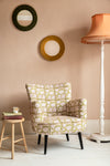 Olive Floral Armchair