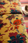 Mustard Tree of Life Floral Cotton Velvet Two Seater Sofa