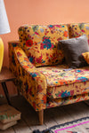 Florence Mustard Tree of Life Velvet Sofa