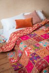 Red Patchwork Reversible Quilt