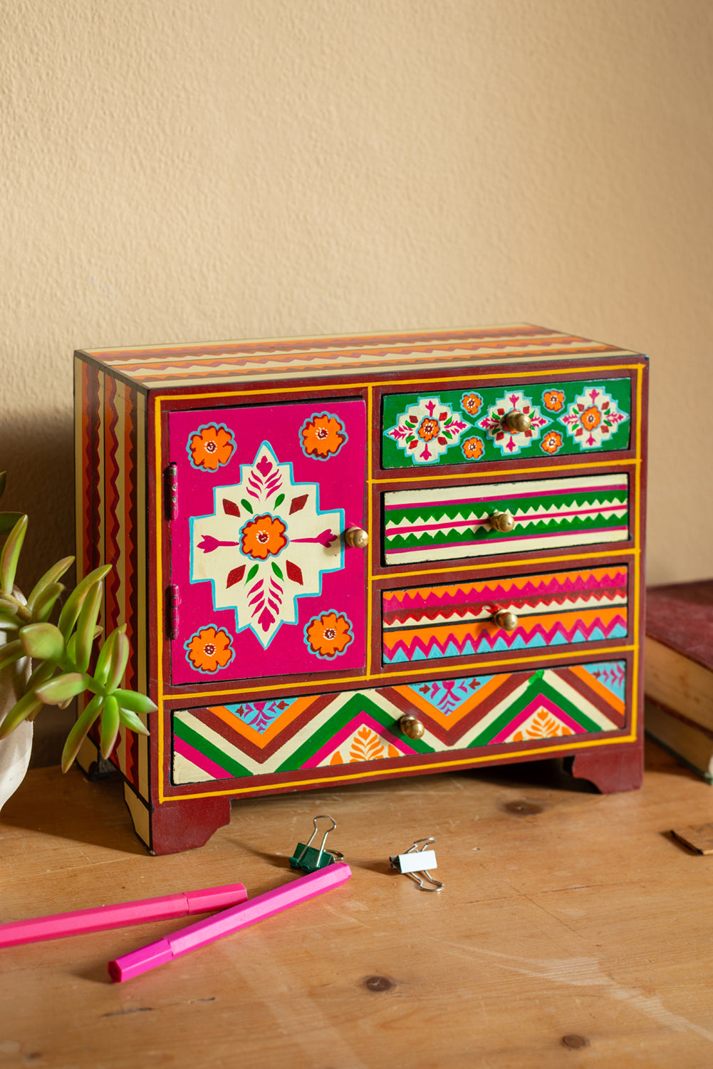 Feuilles Hand Painted Chest