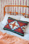 Feuilles Red and Orange Kilim Cushion Cover