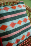 Matilda Pink and Green Wool Cushion Cover