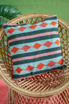 Matilda Pink and Green Wool Cushion Cover