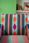 Daphne Wool and Jute Striped Armchair