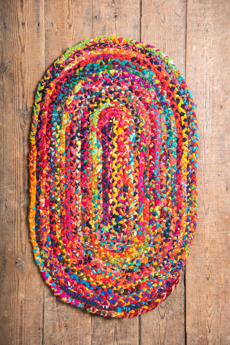 MultiColoured Rag Rug Various Sizes Available Ian Snow Ltd