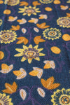 Navy Passion Flower 100% Recycled Medium Rug