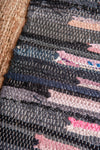 Black & Pink Woollen Recycled Rug