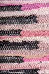 Black & Pink Woollen Recycled Rug