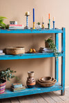 Vintage Blue Baker Shelf <p>W:158cm D:31cm H:136cm </p>