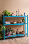Vintage Blue Baker Shelf <p>W:158cm D:31cm H:136cm </p>
