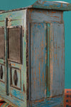 Blue Wooden Vintage Cabinet <p>W:80cm D:36cm H:90cm </p>