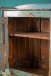 Blue Wooden Vintage Cabinet <p>W:80cm D:36cm H:90cm </p>