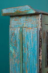 Blue Wooden Vintage Cabinet <p>W:80cm D:36cm H:90cm </p>