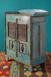 Blue Wooden Vintage Cabinet <p>W:80cm D:36cm H:90cm </p>