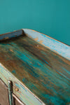 Blue Wooden Vintage Cabinet <p>W:80cm D:36cm H:90cm </p>