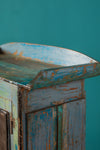 Blue Wooden Vintage Cabinet <p>W:80cm D:36cm H:90cm </p>