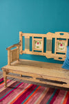 Cream Vintage Bench with Tiles <p>W:158cm D:57cm H:82cm </p>