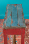 Red & Blue Vintage Side Table