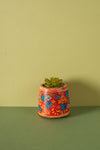 Vintage Hand Painted Wooden Pot (Re-worked) - 104