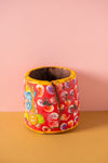 Vintage Hand Painted Wooden Pot (Re-worked) - 198