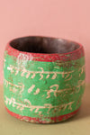 Vintage Hand Painted Wooden Pot (Re-worked) - 210
