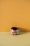 Vintage Hand Painted Wooden Pot (Re-worked) - 237